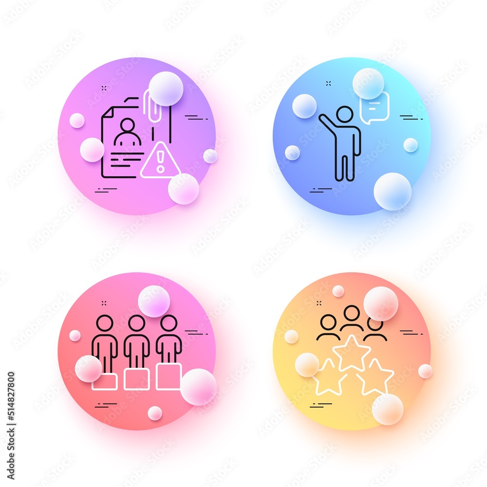 Equity, Business meeting and Agent minimal line icons. 3d spheres or balls buttons. Search employee icons. For web, application, printing. Social equality, Rating star, Business person. Vector Equity, Business meeting and Agent minimal line icons. 3d spheres or balls buttons. Search employee icons. For web, application, printing. Social equality, Rating star, Business person. Vector