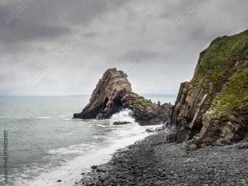 Blackchurch rock on the North Devon coast, England.