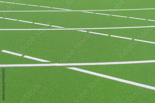 Track and field lanes. Running lanes at a track and field athletic center. Horizontal sport theme poster, greeting cards, headers, website and app