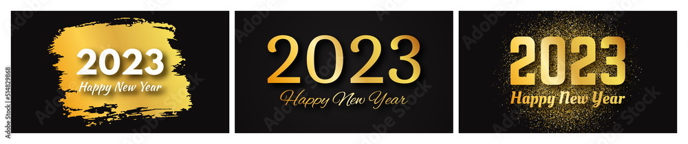 2023 Happy New Year gold background 2023 Happy New Year gold background