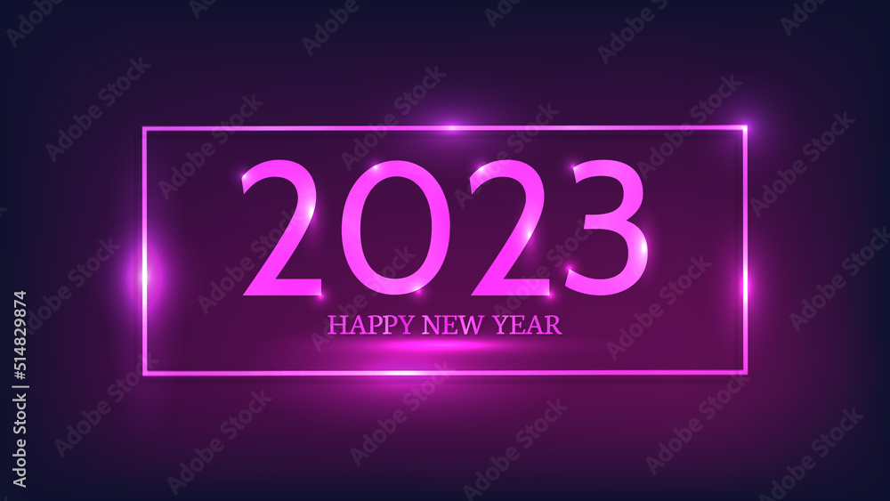 2023 Happy New Year neon background 2023 Happy New Year neon background