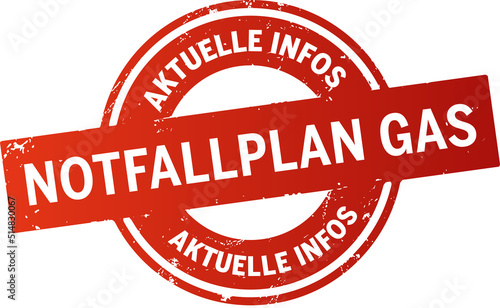 Sticker Notfallplan Gas zerkratzt