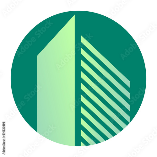 Architectural company logo. Buildings. Real estate. Vector illustration