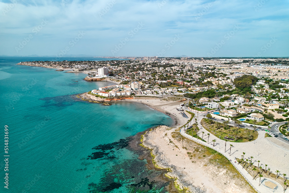 Playa Flamenca seaside, aerial shot. Spain Playa Flamenca seaside, aerial shot. Spain