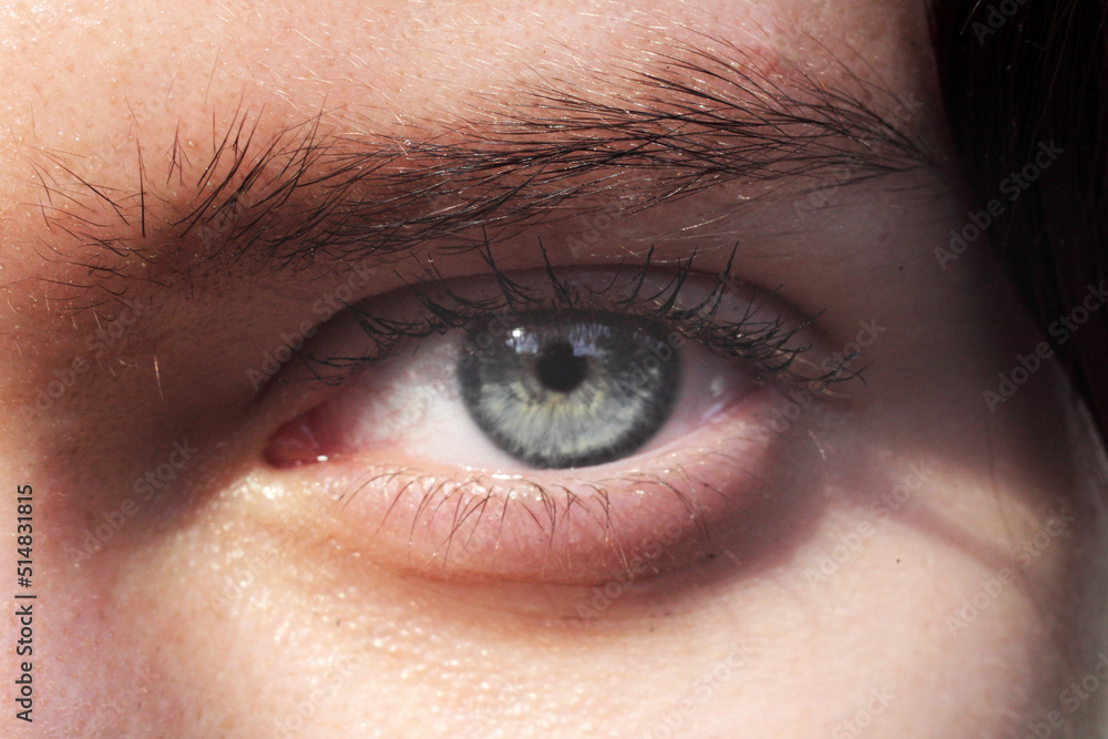 Obraz premium Eye of a young beautiful girl, close-up