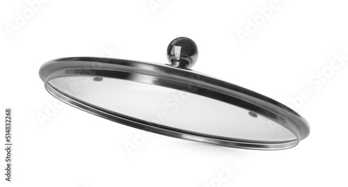 Schilderij op canvas New glass lid for pan isolated on white