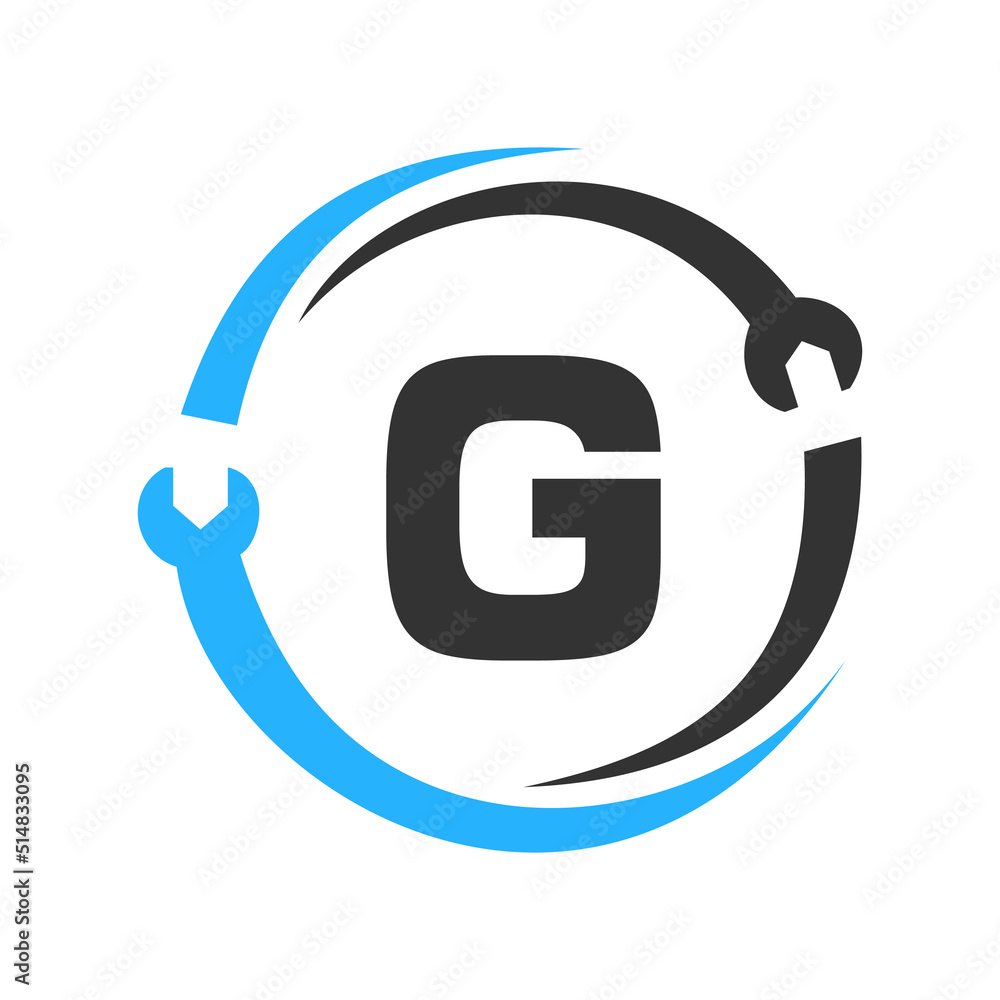 Letter G Repair Logo. Home Services Tool, Car Repair Logo Template For Business, Company and Construction Industry Letter G Repair Logo. Home Services Tool, Car Repair Logo Template For Business, Company and Construction Industry