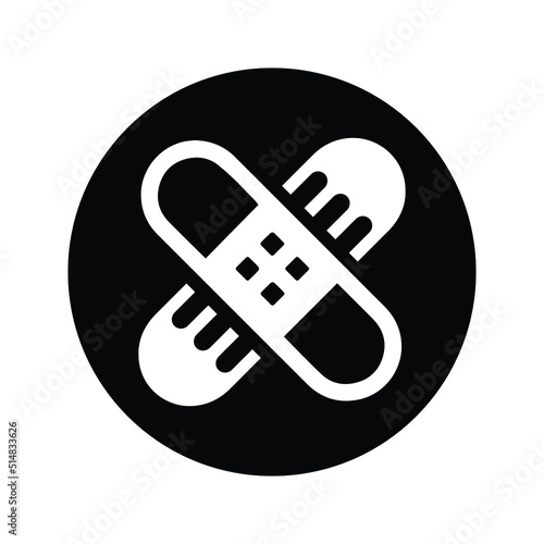 Bandage, care, plaster icon. Rounded vector design.