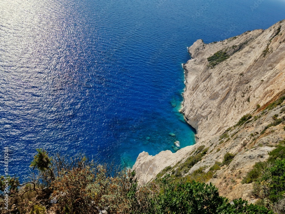 sea, cliffs and rocks in Greece