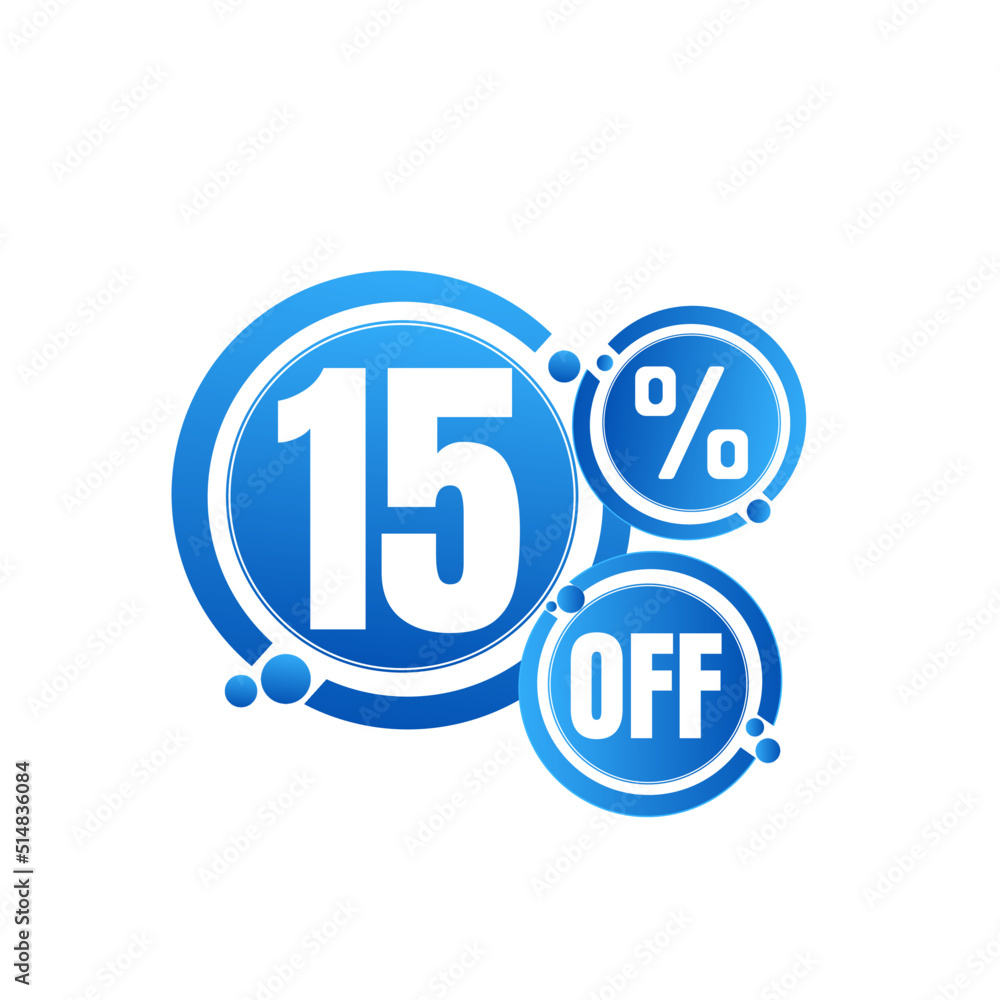 15% percent off ( OFFER), blue 3D icon design, with lots of super sale discount details. vector illustration, Fifteen 15% percent off ( OFFER), blue 3D icon design, with lots of super sale discount details. vector illustration, Fifteen