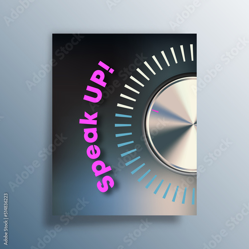Speak UP typography for interior posters, wallpaper, wall art, or other printing products. Vector illustration