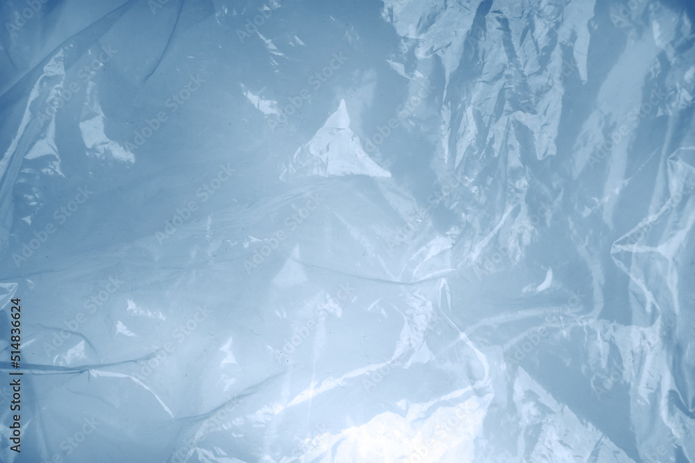 Obraz premium Blue plastic bag texture background