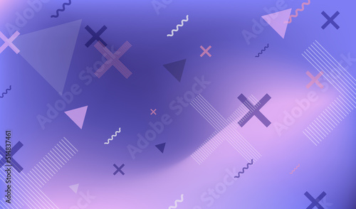 Vector abstract gradient background in pink and purple colors, geometric shapes and shapes.