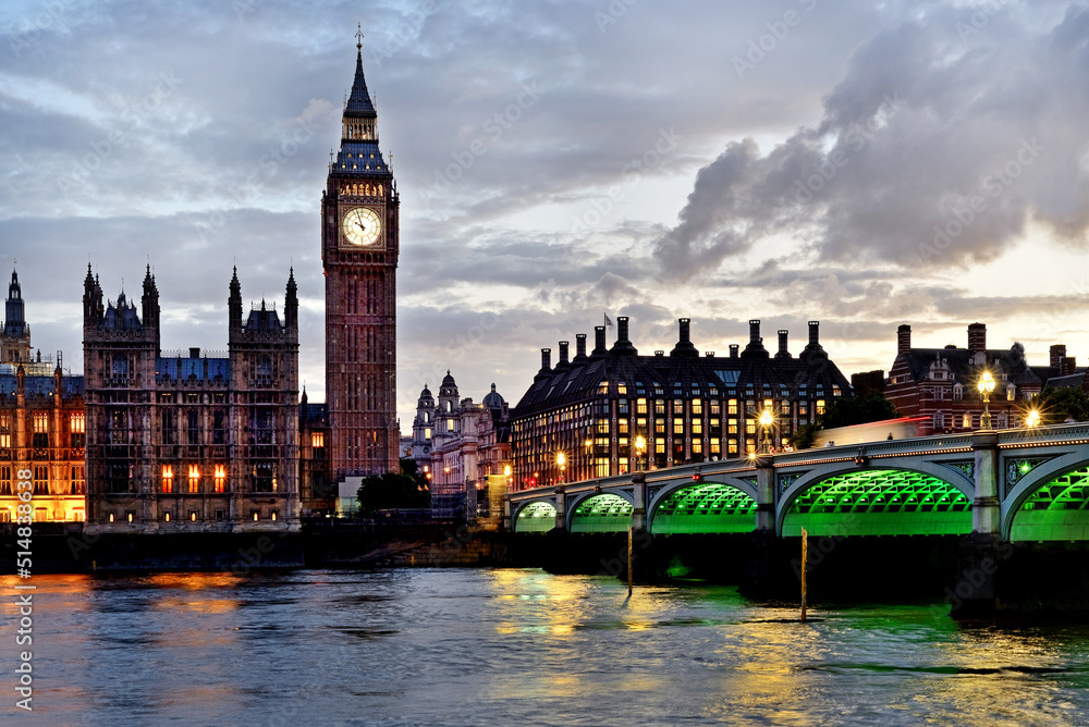 Big Ben (Queen Elizabeth's Tower) - London, UK. - obrazy, fototapety, plakaty 