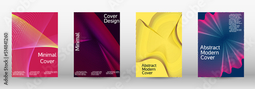Minimum vector coverage. A set of modern abstract covers. Modern design template. Creative backgrounds from abstract lines to create a fashionable abstract cover, banner, poster, booklet.
