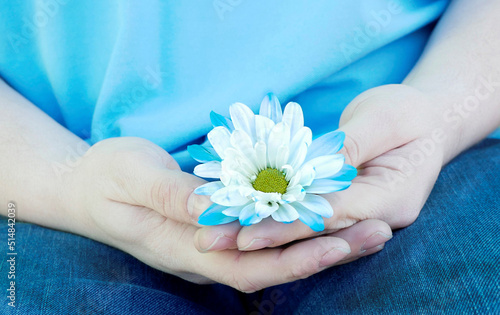 Beautiful Blue in Hand photo