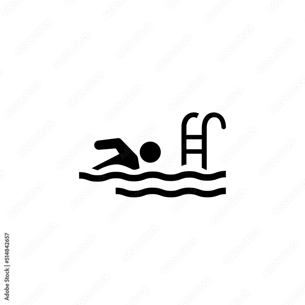 swimming pool icon logo vector design template swimming pool icon logo vector design template