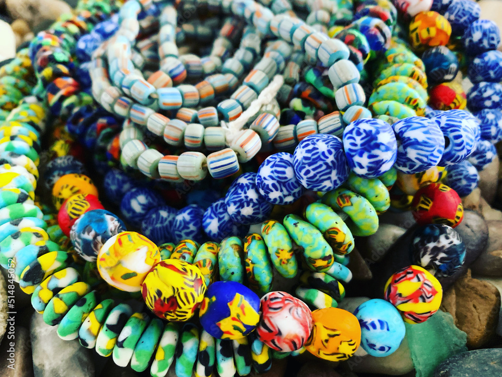 african recycled glass beads