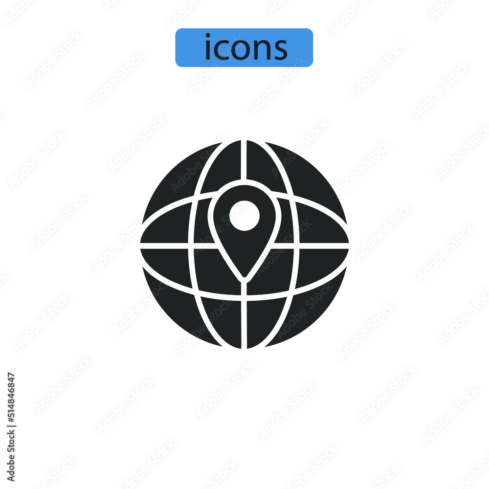 globe icons symbol vector elements for infographic web globe icons symbol vector elements for infographic web