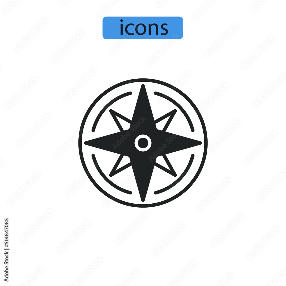 nautical chart icons symbol vector elements for infographic web nautical chart icons symbol vector elements for infographic web