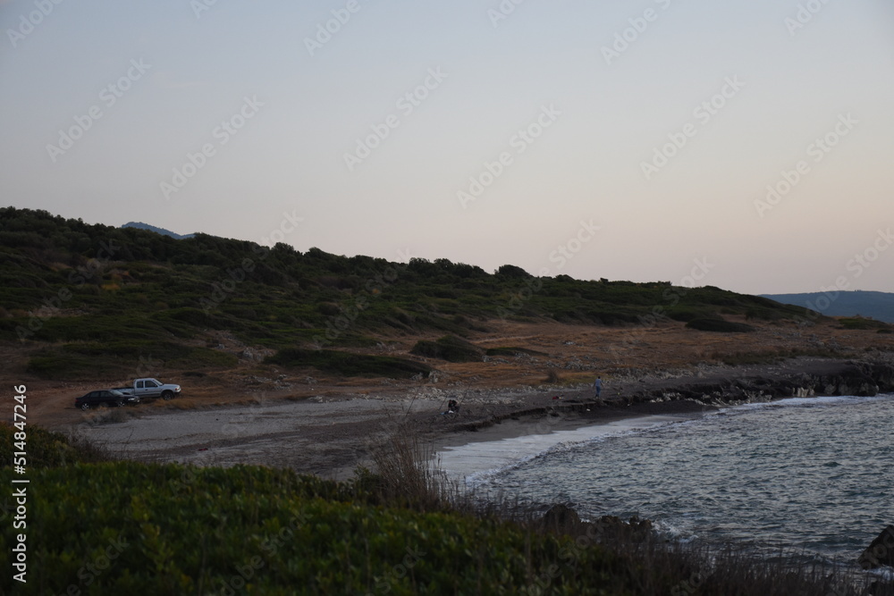 Beautiful view of Almyros beach in north corfu ,Greece Beautiful view of Almyros beach in north corfu ,Greece