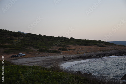 Beautiful view of Almyros beach in north corfu ,Greece
