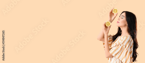 Beautiful young woman with ...