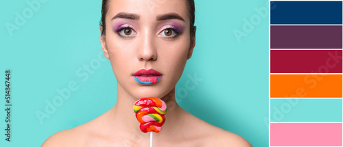 Beautiful young woman with ...