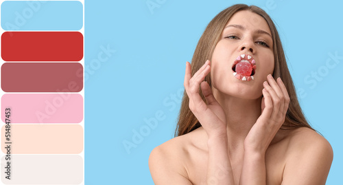 Beautiful young woman with ...