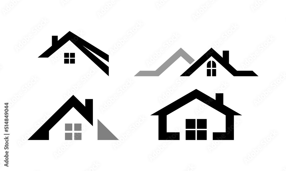 building home roof vector set building home roof vector set