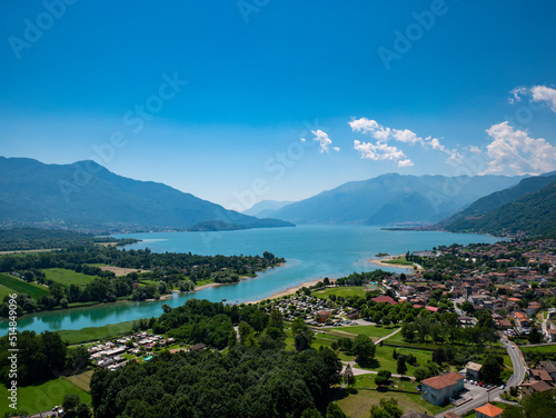 Landscape of Lake Como from Sorico village