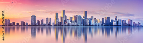 the skyline of miami during sunset  © frank peters