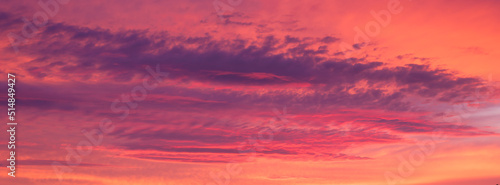 Sky with clouds during sunset. Clouds and blue sky. A high-resolution photograph. Panoramic photo for design and background. © biletskiyevgeniy.com