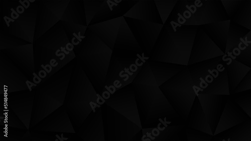 Black background. Polygonal shapes background
