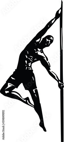 Sketch of woman suspended in pole dance bar