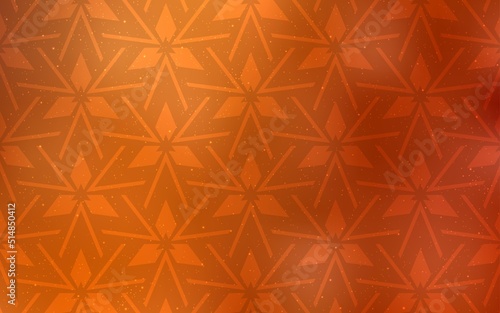 Light Orange vector backdrop with lines, triangles.