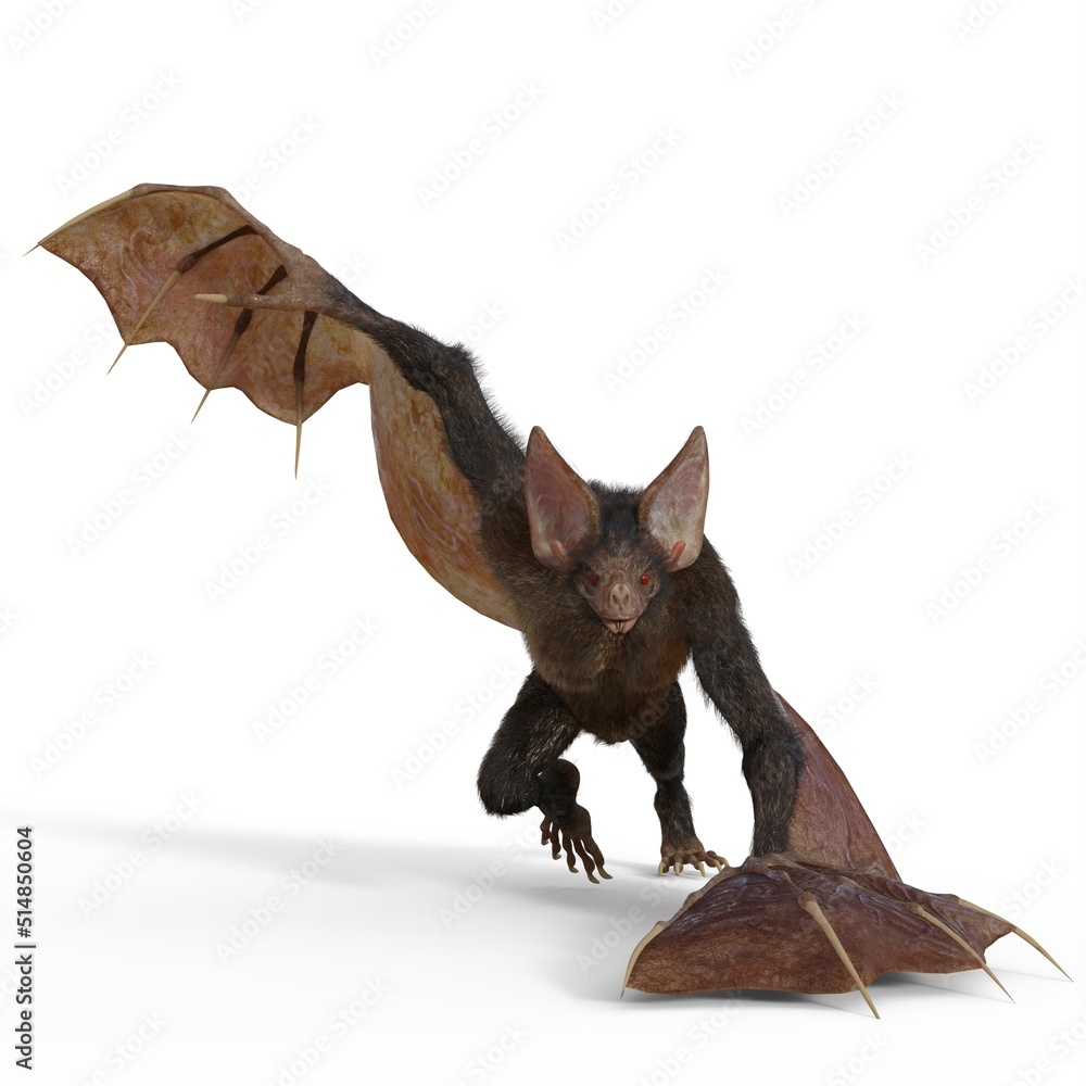 Fototapeta premium 3d-illustration of an isolated creepy fantasy werebat