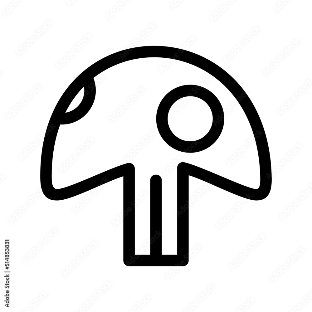 mushroom icon or logo isolated sign symbol vector illustration - high quality black style vector icons
