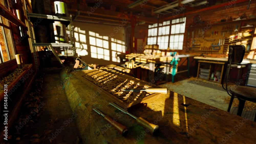 Retro stylized old tools on wooden table in a joinery Retro stylized old tools on wooden table in a joinery