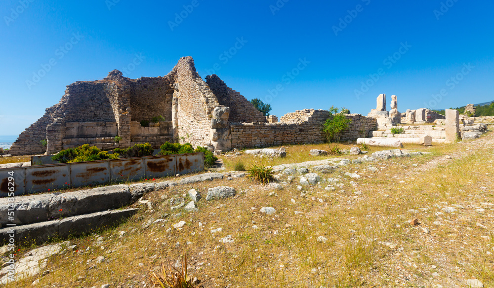Ruins of the ancient city of Rhodiapolis (Rhodiopolis) in Kumluca. Turkey