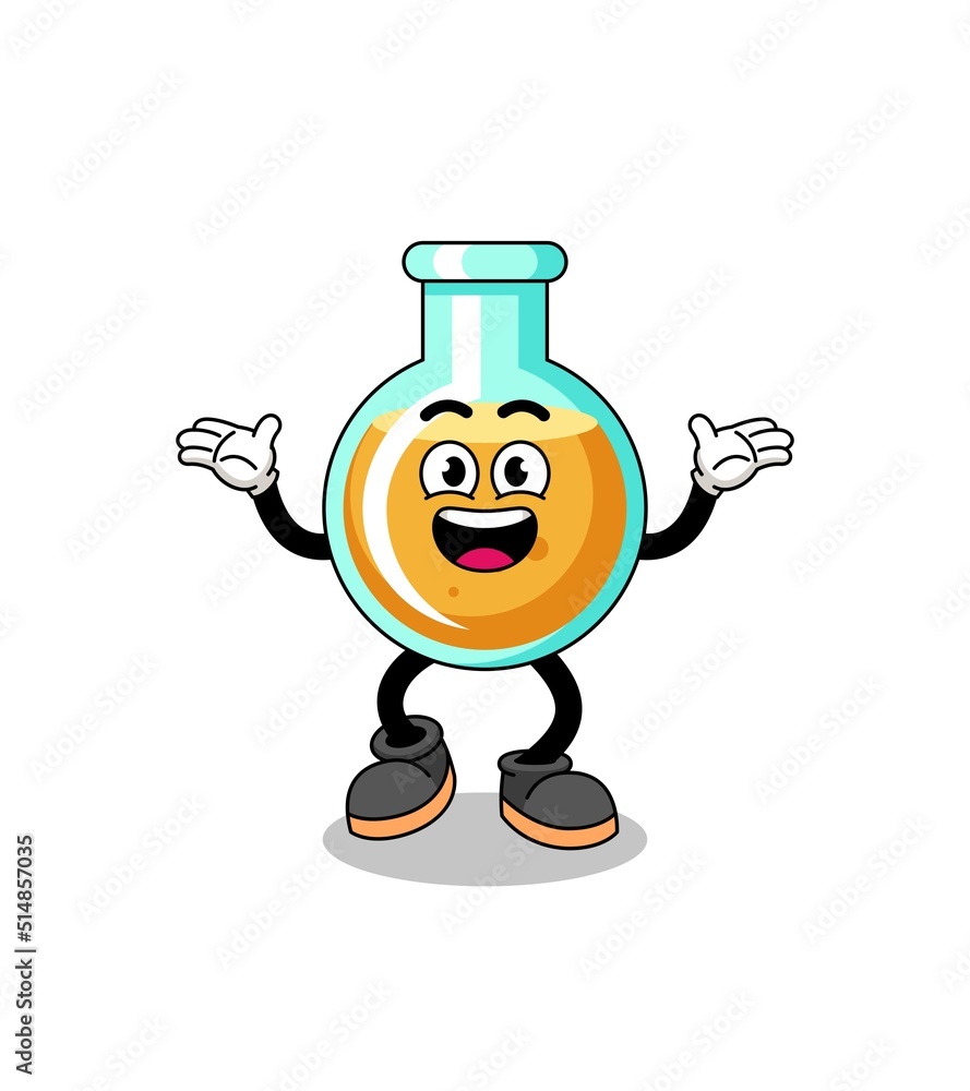 lab beakers cartoon searching with happy gesture lab beakers cartoon searching with happy gesture