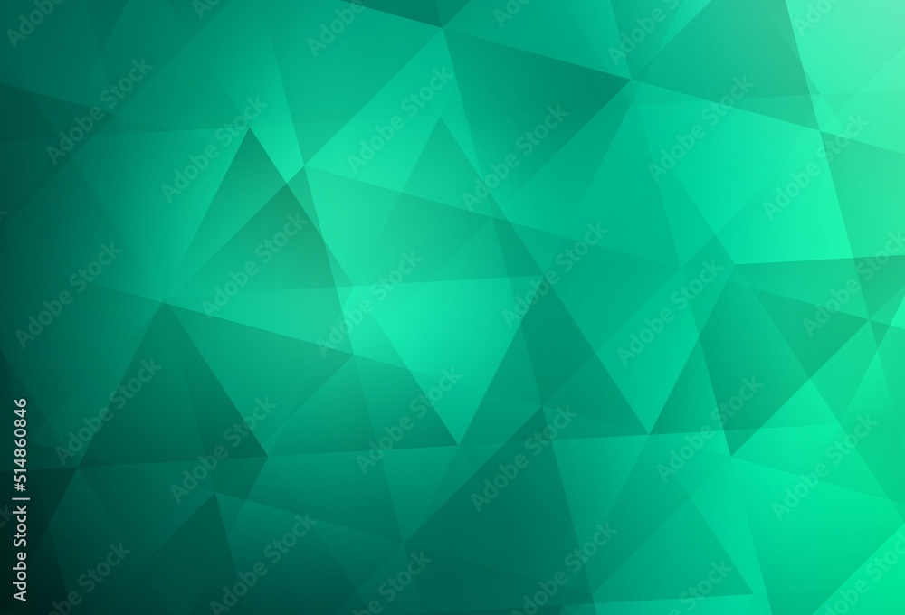 Light Green vector gradient triangles texture.
