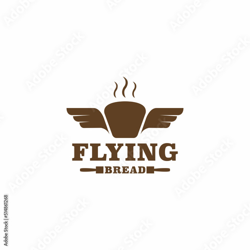 Flying bread logo