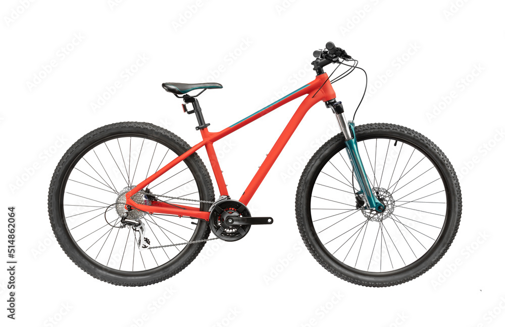 Mountain bicycle isolated on white. Sport concept.