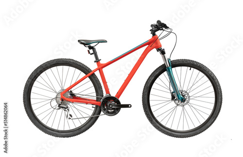 Mountain bicycle isolated on white. Sport concept.