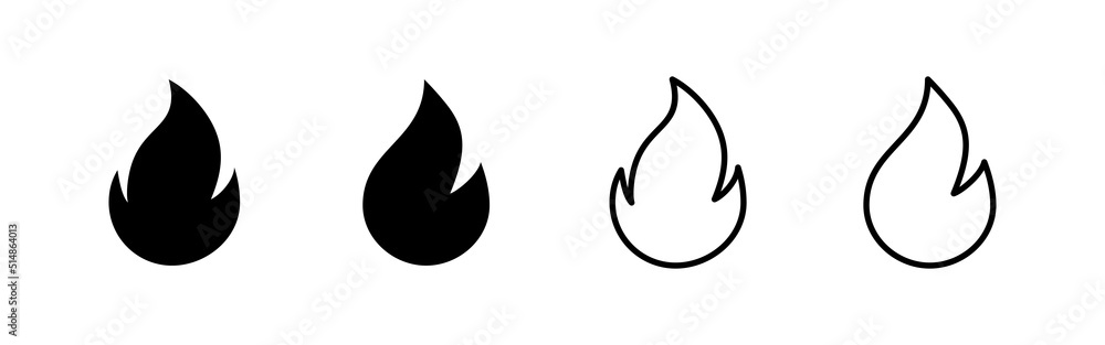 Fire icon vector. fire sign and symbol Fire icon vector. fire sign and symbol