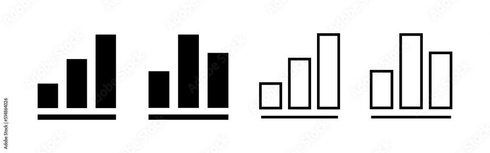 Growing graph icon vector. Chart sign and symbol. diagram icon Growing graph icon vector. Chart sign and symbol. diagram icon