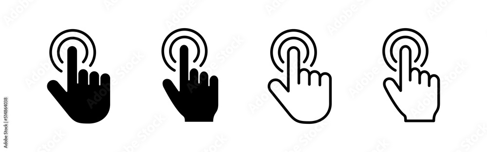 Hand cursor icon vector. cursor sign and symbol. hand cursor icon clik Hand cursor icon vector. cursor sign and symbol. hand cursor icon clik