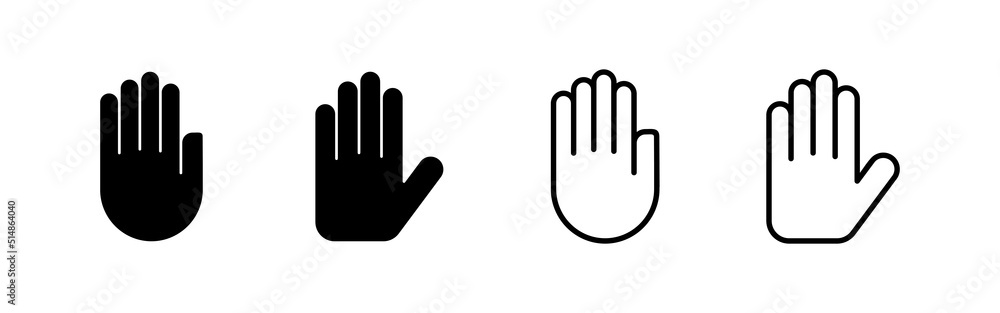 Hand icon vector. hand sign and symbol. palm Hand icon vector. hand sign and symbol. palm