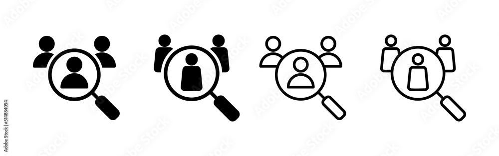 Hiring icon vector. Search job vacancy sign and symbol. Human resources concept. Recruitment Hiring icon vector. Search job vacancy sign and symbol. Human resources concept. Recruitment
